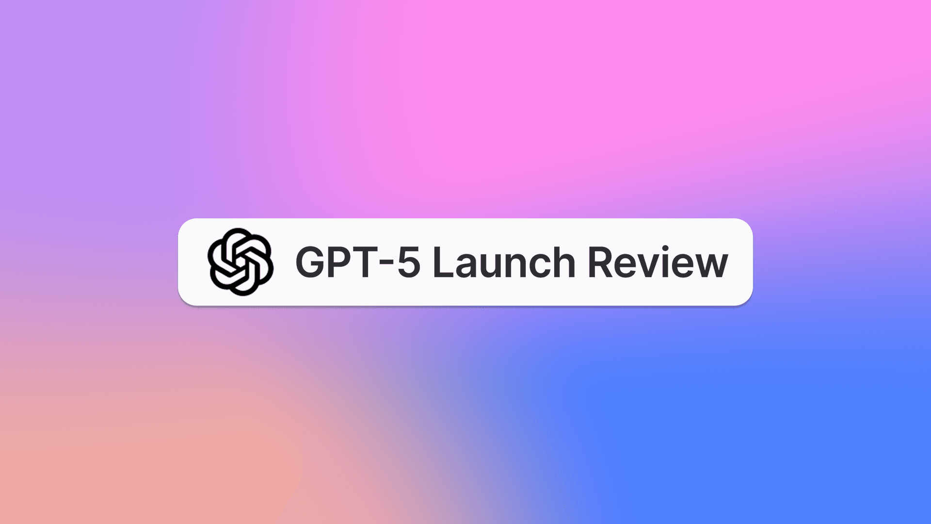 GPT-5 launch event presentation slide