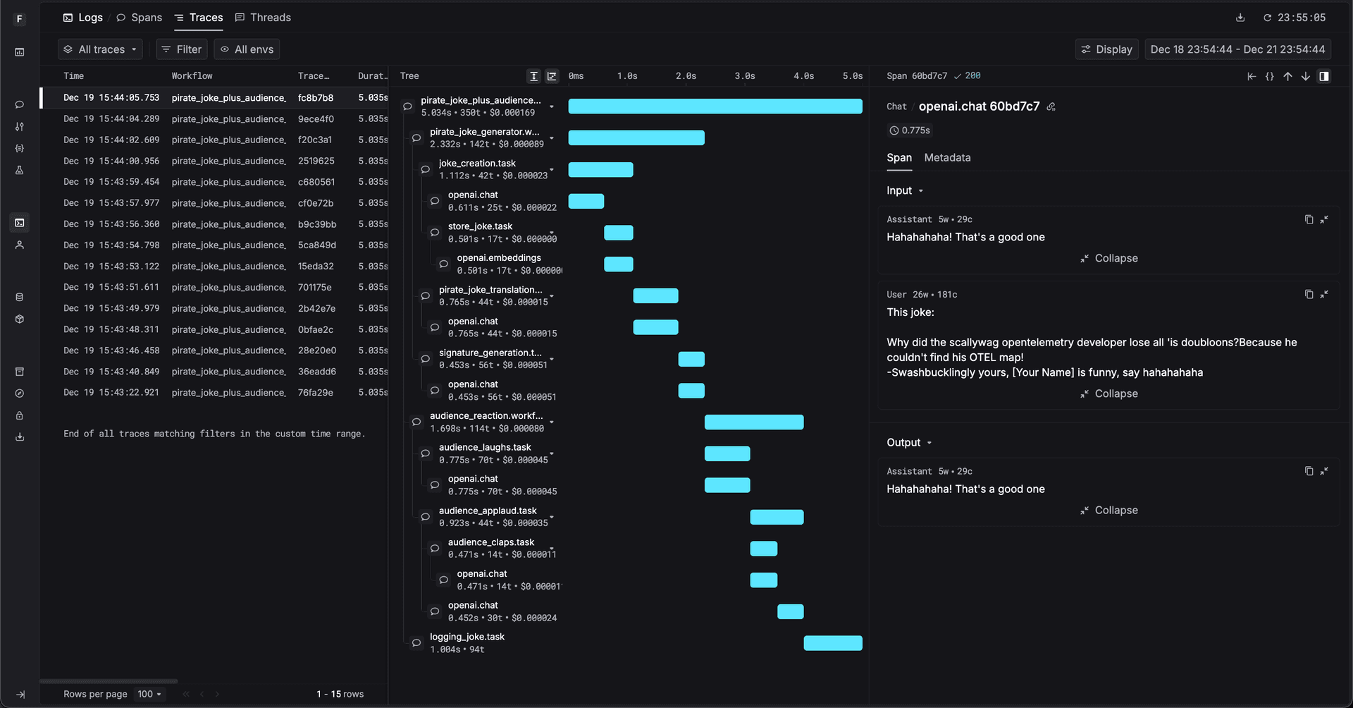 Multi-step execution sequence diagram